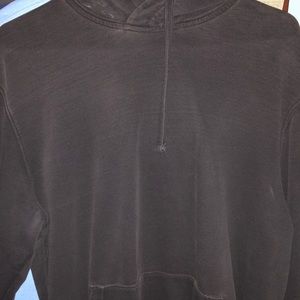 men’s acid wash denim heavy hollister black hoodie